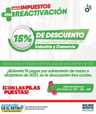 ¡Menos impuestos, más reactivación!